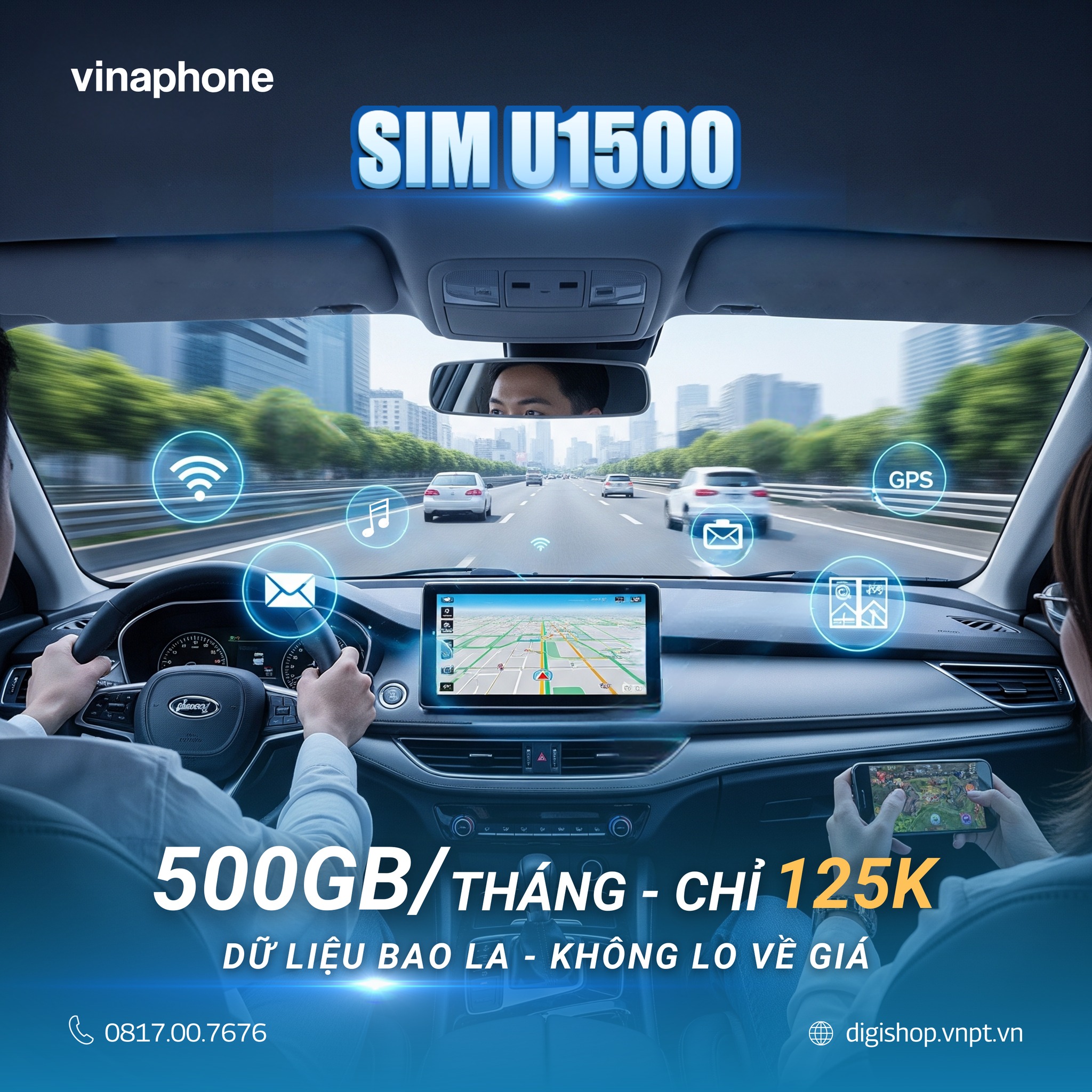 Gói Cước Data U1500 – 500GB/Tháng, Chỉ 125K